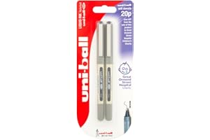 Uni-ball Eye Fine UB-157 Black Rollerball Pen, Pack of 2