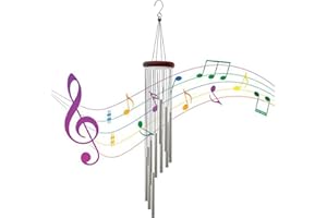 BAVOOTY Tubi in Alluminio Campane a Vento,Scacciapensieri da Esterno,Campane a Vento,Sonaglio a Vento Metallo,Campanelli a Vento per Esterni,Scacciapensieri da Appendere per Arredo Giardino Cortile Natale