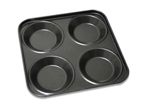 Non-Stick 4 Cup Yorkshire Pudding Tray Perfect for Sunday Roasts 23 x 23cm from Royle Home