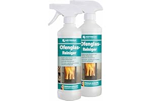 HOTREGA Ofenglasreiniger 2x 500 ml | Gebrauchsfertiger Reiniger für Kamin- und Ofenglas | Entfernt Ruß, Rauchharz & fettige Ablagerungen streifenfrei