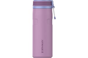 STANLEY IceFlow Bottle Twist Flip 0.47L - 12 Horas Fría - Heladas 3 Días - Apta Para Lavavajillas - Botella Agua Acero Inoxidable - Sin BPA - Aislamiento Al Vacío - Lilac