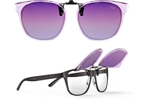 Goiteia Lunettes de soleil surdimensionnées à clipser sur lunettes de vue pour homme et femme, design tendance pour dissimuler discrètement vos lunettes, faciles à mettre et à enlever d'une seule main