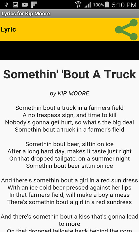 Lyrics For Kip Moore Amazon De Apps Fur Android amazon de