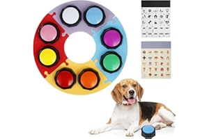 AOHAO Buzzer - Campanello per cani con funzione di registrazione, per cani e cani, per parlare, con tappetino Eva per cani forti e chiari, adesivi gratuiti per l'allenamento vocale degli animali domestici