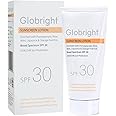 Globright Sunscreen SPF 30 Lotion | Paraben Free UVA UVB Sun Protection for Men and Women (50 ml Pack Of 1)