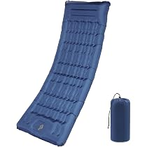 Matelas Camping Autogonflant FTSMTK 12 Cm - Gonflage Intégré, Ultra-léger 1 Kg, Compact - Imperméable, Avec Oreiller, Idéal Rando Et Bivouac