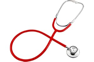 TRIXES Rotes Spielzeug-Stethoskop für Kostüme und finktionabel mit Membran und Glocke wirk fast wie echt