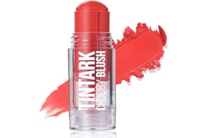 TINTARK Chubby Blush Stick, Fark Stick Viso Make up, Resistente All'acqua e Al Sudore, Lunga Durata, Corallo Matte Blush in Crema, 15g (03 Peach)