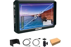 ‎LILLIPUT Lilliput A5 5 Inch 1920 x 1080 HD 441ppi IPS Camera Field Monitor 4K HDMI Input Output Video DSLR Field Monitor for A7 A7R A7S III A9 DSLR Zhiyun Crane 2 M Tilta G2X Ronin-S