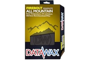 DataWax Firebolt All Mountain Ski and Snowboard Wax, Graphite, 110g