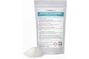 FertilTech Sulfate d'Aluminium, 750 g, Traitement Polyvalent pour Sol, Hortensias et Piscine