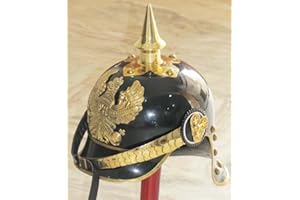 THOR INSTRUMENTS WW I&II GERMAN PRUSSIAN PICKELHAUBE HELMET BRASS ACCENTS IMPERIAL OFFICER SPIKE HELMET