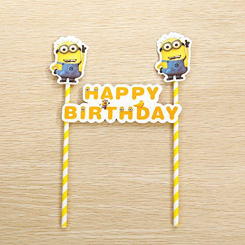 Minions Happy Birthday Schild Set