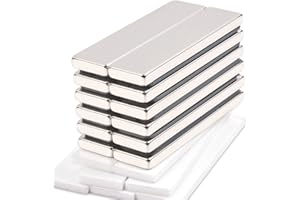 OCEUMAOA Imanes Neodimio Potentes Rectangulares 40x10x3mm Iman Adhesivos 12 Piezas para Manualidades Refrigeradores de Pizarra Magnética Oficina Escuela Familia Magnet