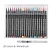 Produktbild Brush Pens Set 20 Bunte Farben + 1 Wassertankpinse Pinselstift-Set, Vermischbare Pinselstifte Graffiti Stifte Wasserfarben Effekt für Kinden, Malerei, Malbücher, Manga, Comic, Kalligrafie