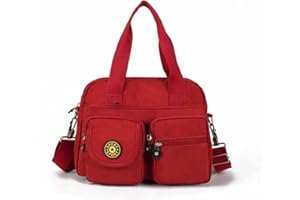 Gladdon Borsa a tracolla in tela multi tasca da donna grande casual Tote bag per le donne Shopping escursionismo uso quotidiano impermeabile