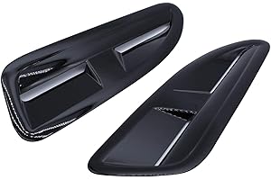 TAKPART 2 Stück Lufteinlass Schaufel, Luftstrom Ansaugdeckel Motorhauben-Vent-Scoop-Vent-Abdeckung Bonnet Vent für Jaguar XKR Stil RS VXR Ford BMW