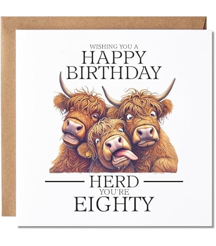Biglietto Di Auguri Divertente Per 80° Compleanno | Eighty's Not Old, It's Just Extra-Mature! | 15x15 Cm - 5