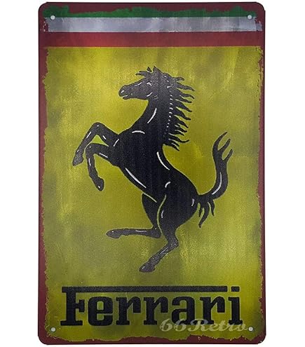 NORTH KAISER Ferrari Metalen Wanddecoratie | Auto Logo Wanddecoratie NORTH KAISER Ferrari Metalen Wanddecoratie | Auto Logo Wanddecoratie