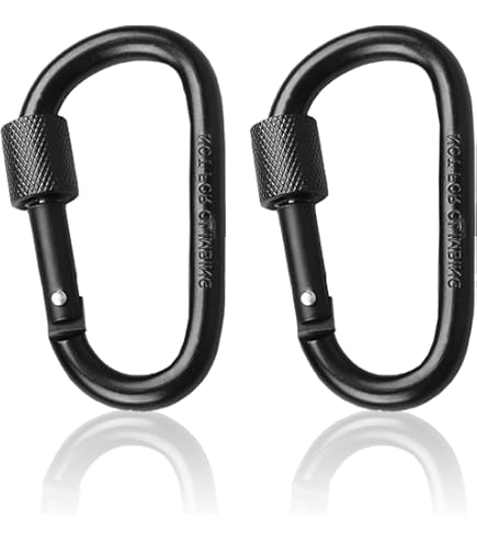 5 stuks karabijnhaak clip vergrendeling karabijnhaak, 7,8 cm/3 inch groene aluminiumlegering D-ring karabijnhaken sleutelvergrendeling sleutelhanger clip haak voor kamperen, wandelen, reizen, vissen