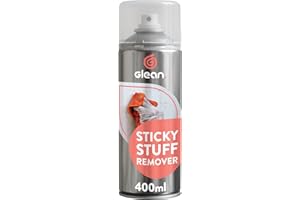 GLEAN Sticky Stuff Remover Gel Spray | 400ml | Goo Dissolver | Removes The Goo, Glue, Adhesive Remover, Labels, Chewing Gum | Multi-Surface: Wood, Glass, Metal, Tiles, Fabric, UPVC Cleaner