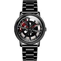 Mens watch creative watches car wheel rim hub watch car wheel rims hub watch mens sports waterproof custom design wristwatch 3D car wheel rim hub quartz mens watch