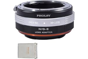 PHOLSY Manueller Objektivadapter: Kompatibel mit Nikon F (G-Type) Objektiv und Sony E (NEX) Kameragehäuse, Kompatibel mit Nikon G auf Sony E