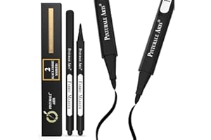 Pinturale Arts 2 Pennarello Nero Per Tessuti Indelebile | Set Pennarello Per Tessuti Nero | Per Stoffa, Tessuto, Vestiti, Maggliete, Scarpe