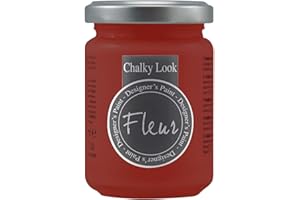 FLEUR DESIGNER'S PAINT | Pittura ad Acqua, Effetto Gesso Naturale, Extra Opaca, Fleur Chalky F36, Colore Cherry Lips, Made in Italy, Formato da 130 ml