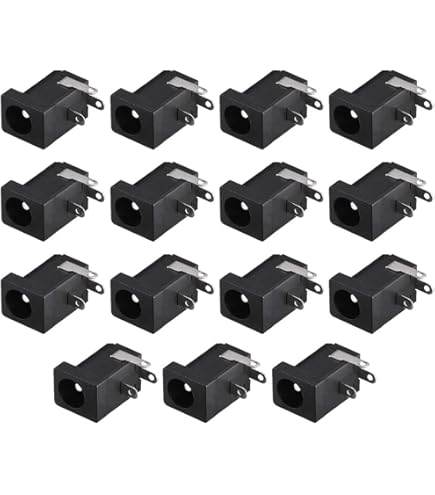 3 Prises Jack Femelle 2.1x5.5mm Filetées - Pour Alimentation DC - Trou De Montage 11mm