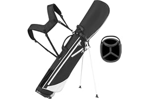 Full Choice Lightweight Golf Stand Bag, 4-Way Full-Length Dividers, Holds Up to 10 Clubs, 3.7 lbs Golf Bag with Dual Straps & Stand for Driving Range, Par 3, and Standard Courses