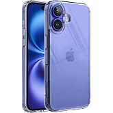 MADNOVA Transparent Phone Case Compatible with Apple iPhone 16, Camera Protected Silicone Case