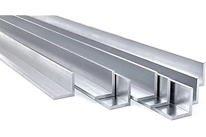 Fabal Aluminium ANGLE Bar - 90° Equal Corner, Mill Finish, MULTIPLE SIZES (50mm x 50mm x 2mm), 6063-T6 High-Grade Aluminium Alloy – Corrosion-Resistant for DIY & Framing, LENGTH: 100 mm (0.1 m)