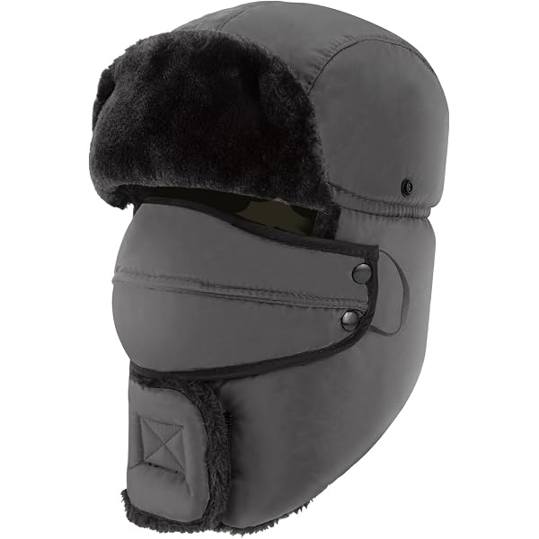 Chapeau Trapper Hiver Avec Rabats D'Oreilles - Ushanka Russe, Fourrure Synthétique, Coupe-Vent, Pour Ski, Chasse