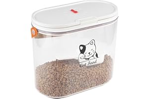 APITOS Airtight Pet Food Container With Lid and Scoop - Cat Dog Treat Organizer, BPA Free,Cat Food Storage Containers Time Tracking Food Snack Bucket for Kitchen Counter Storage (6L)