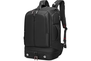 Sea choice Plecak podręczny plecak podróżny dla kobiet mężczyzn wodoodporny bagaż plecak biznesowy laptop walizka plecaki z przegrodą na buty kieszeń antykradzieżowa, Czarny