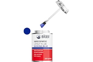 Bad Lackfabrik anrisfärg blå transparent – 237 ml burk med pensel, kontrastmedel, arbetsstycksbearbetning, specialfärg för me