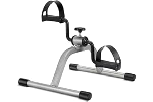 RYGEO Pedal Exerciser Under Desk Bike Mini Foot Exerciser Adjustable Resistance Silent for Home Fitness Gym Workout Legs Arms