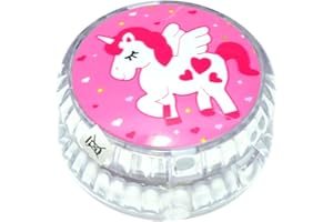 HOVUK® 1 x Einhorn-Yoyo in weißer Farbe, stabil und stabil, mit Jojo-Schnur, tolles Geschenk für Kinder und Anfänger.