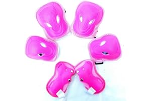 SHARHARGE Knee Pad for Adult Knee Pad Elbow Pads, 6 In 1 Knee and Elbow Pads, Protective Gear Set with Wrist Guards, Adult Knee Pads for Skating, Skateboard, Scooter, Cycling (Pink)