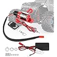 RC Winch, 1/10 Scale Crawler RC Car Trailer Metal Model Cars Vehicle Wireless Winch Remote Control Kit Rock Crawler Simulation Climbing RC Controller Receiver Electric