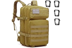 ZEHNHASE Sac à Dos Tactique, 45L Sac Militaire Molle pour Randonnée, Camping, Chasse et Voyage en Plein Air pour Hommes et Femmes