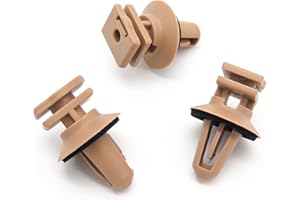 VVO Fasteners- Brown Plastic Interior Door Sill Cover Clips for BMW 3-Series, 2-Series, 4-Series, X5, X1, X3, 5-Series, 6-Series, (Pack of 10)