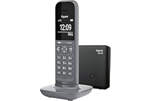 Gigaset CL390 - Schnurloses Design DECT-Telefon - Freisprechfunktion- 2 Akustik-Profile, Grafik Display, leichte Bedienung mit intuitiver Menüführung, inkl Basisstation Box 90, grau [Deutsche Version]