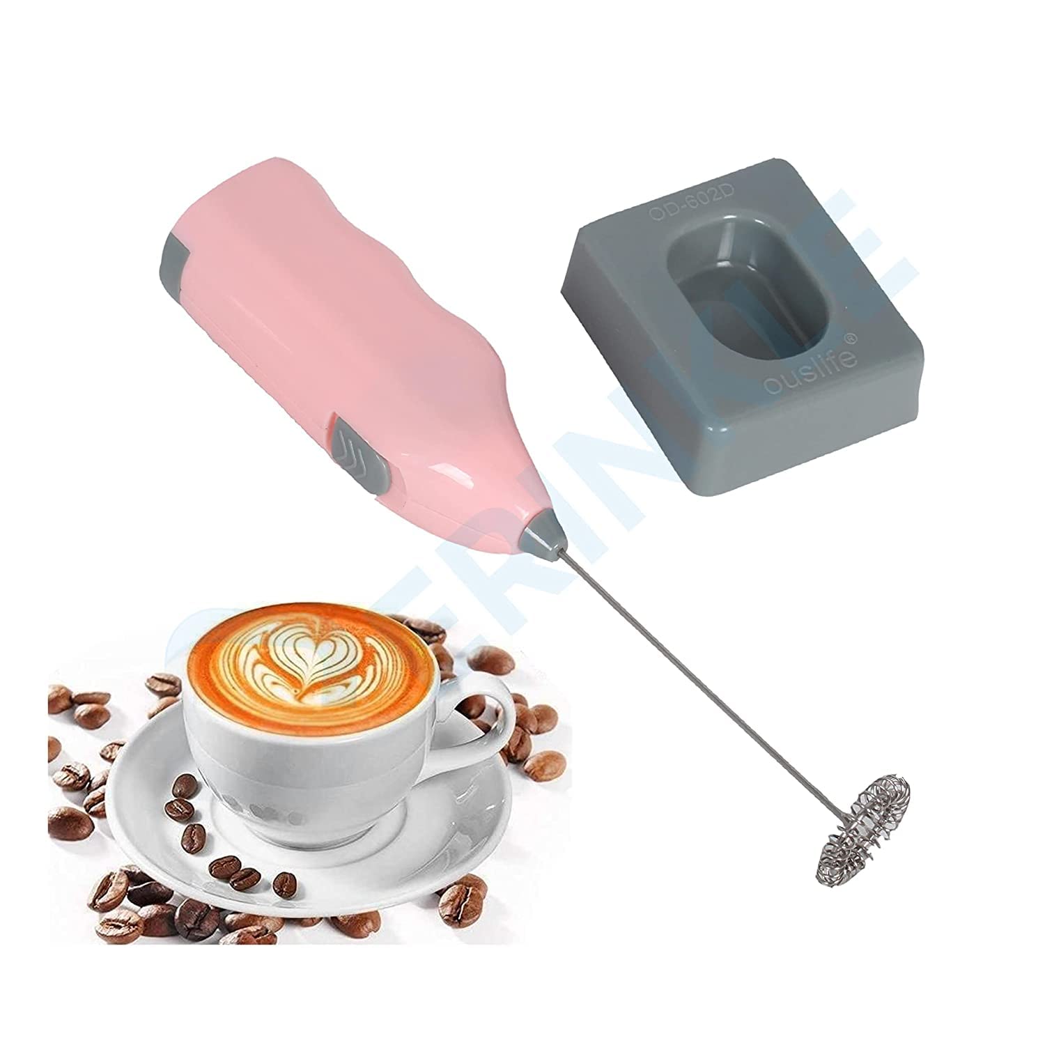 ZOQWEID Electric Handheld Milk Wand Mixer Frother for Latte Coffee Hot Milk, Milk Frother for Coffee, Egg Beater, Hand Blende