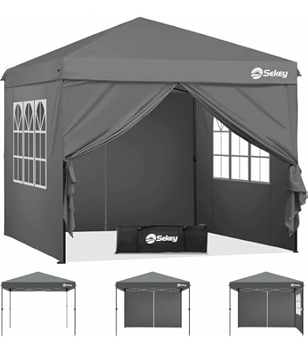 QUICK STAR Pop-up-paviljoen 2 X 3 M Smoky Grijs Met 4 Easy Klittenband Zijwanden 2 Met Ritssluitingen