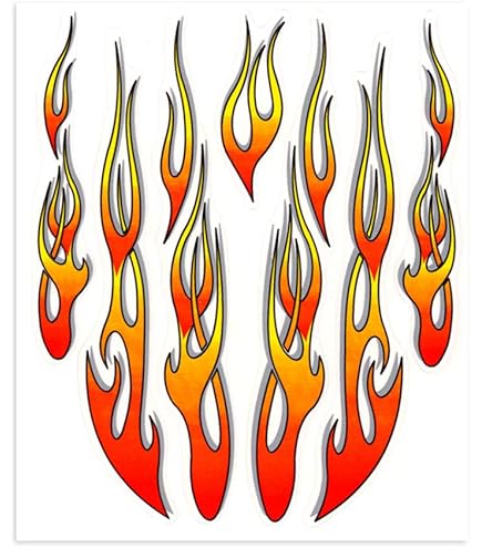 Autocollant Réfléchissant 3D Flamme Feu, Accessoires Universels De Moto, Autocollant En Vinyle, Décoration De Style De Voiture, Vélo Hors Route