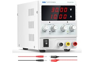 Labornetzteil (0-30V,0-10A),DC Labornetzgerät Regelbar Netzgerät mit 4-stelliger LED-Anzeige für DIY Elektronik Tests,Reparaturen und Forschung SKY TOPPOWER PS3010H