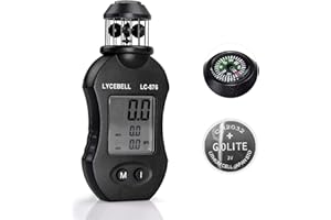 LYCEBELL Upgraded Anemometer Handheld, LC-876 Portable Wind Speed Meter Gauge for Wind Speed Velocity, Digital HVAC Velometer for HVAC Hiking Drone Sailing Weather Monitoring with Backlit MAX AVG