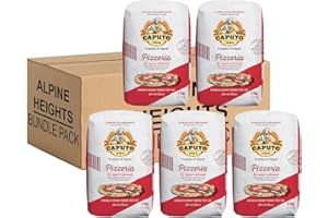Alpine Heights Bundle Pack - Caputo Pizzeria Flour, Premium Italian Type '00' Flour 1kg - Pack of 5